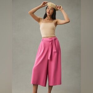Anthropologie Maeve Tie-Waist Culottes Pants NWT size 8